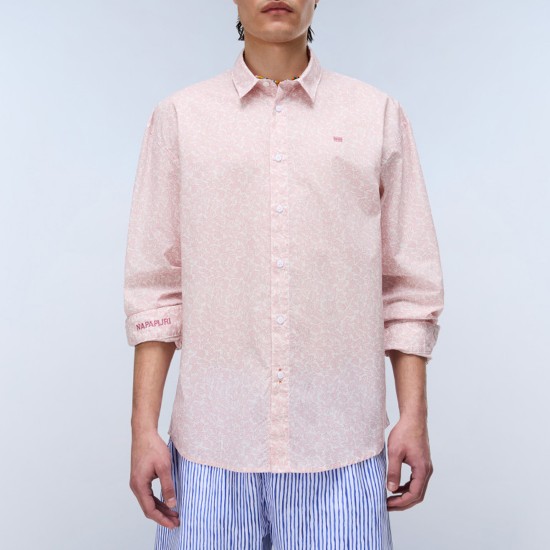 NAPAPIJRI ΠΟΥΚΑΜΙΣΟ G-ELIOR RELAXED FIT ALLOVER PRINT ΡΟΖ