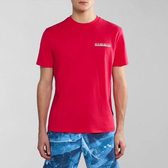 NAPAPIJRI T-SHIRT S-GRAS REGULAR FIT ΚΟΚΚΙΝΟ NAPAPIJRI T-SHIRT S-GRAS REGULAR FIT ΚΟΚΚΙΝΟ