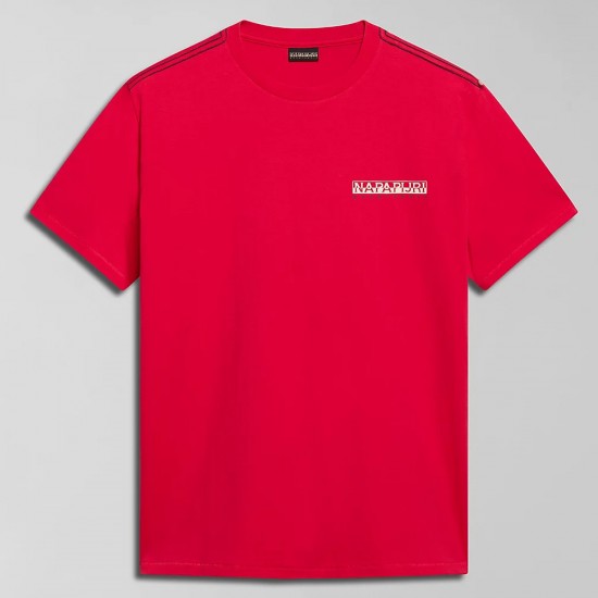 NAPAPIJRI T-SHIRT S-GRAS REGULAR FIT ΚΟΚΚΙΝΟ NAPAPIJRI T-SHIRT S-GRAS REGULAR FIT ΚΟΚΚΙΝΟ