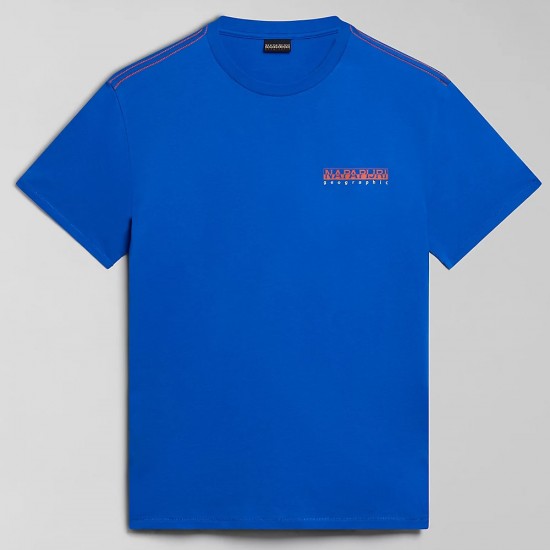 NAPAPIJRI T-SHIRT S-GRAS REGULAR FIT ΜΠΛΕ NAPAPIJRI T-SHIRT S-GRAS REGULAR FIT ΜΠΛΕ