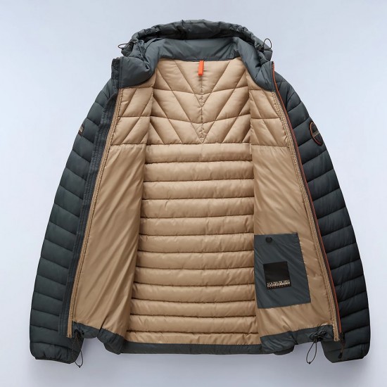 NAPAPIJRI ΜΠΟΥΦΑΝ A-LAPAZ REGULAR FIT ΜΕ ΚΟΥΚΟΥΛΑ ΛΑΔΙ