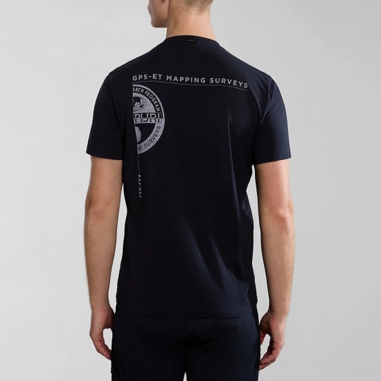 NAPAPIJRI T-SHIRT S-MANTA REGULAR FIT LOGO ΜΑΥΡΟ NAPAPIJRI T-SHIRT S-MANTA REGULAR FIT LOGO ΜΑΥΡΟ