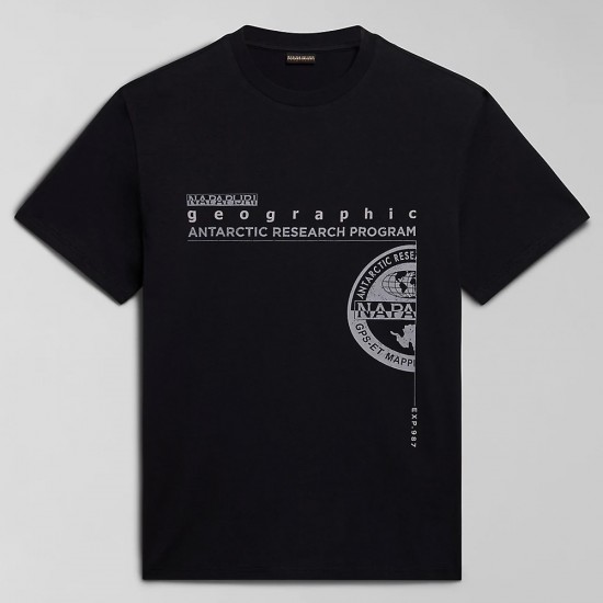 NAPAPIJRI T-SHIRT S-MANTA REGULAR FIT LOGO ΜΑΥΡΟ NAPAPIJRI T-SHIRT S-MANTA REGULAR FIT LOGO ΜΑΥΡΟ