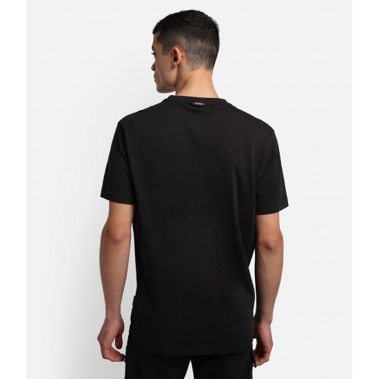 Napapijri T-Shirt TURIN μάυρο Napapijri T-Shirt TURIN μάυρο