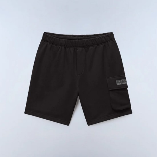 NAPAPIJRI ΒΕΡΜΟΥΔΑ N-BOX RELAXED FIT LOGO CARGO ΜΑΥΡΟ