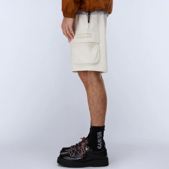 NAPAPIJRI ΒΕΡΜΟΥΔΑ N-BOX RELAXED FIT LOGO CARGO ΕΚΡΟΥ