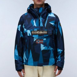 NAPAPIJRI ΜΠΟΥΦΑΝ RAINFOREST ANORAK NEXT LOOSE FIT ALLOVER PRINT ΜΠΛΕ