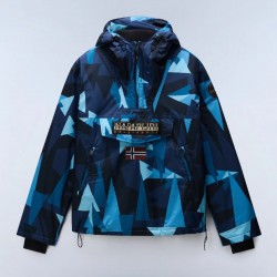 NAPAPIJRI ΜΠΟΥΦΑΝ RAINFOREST ANORAK NEXT LOOSE FIT ALLOVER PRINT ΜΠΛΕ