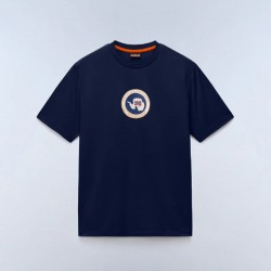 NAPAPIJRI T-SHIRT S-PHOS RELAXED FIT LOGO ΜΠΛΕ