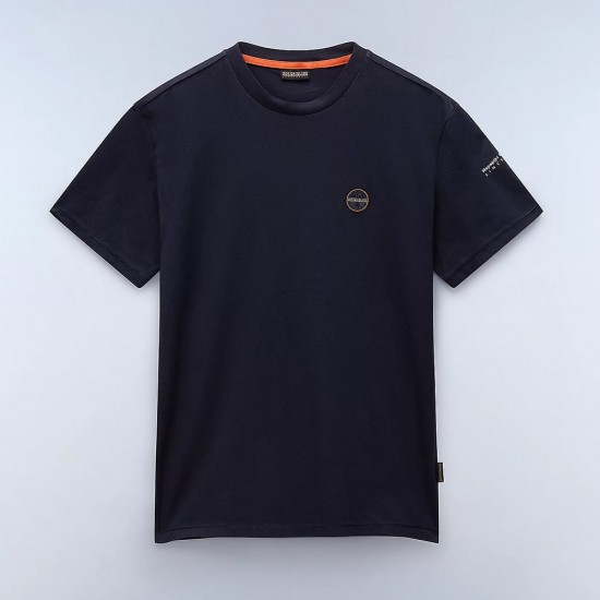 NAPAPIJRI T-SHIRT S-BADGE REGULAR FIT ΜΠΛΕ NAPAPIJRI T-SHIRT S-BADGE REGULAR FIT ΜΠΛΕ
