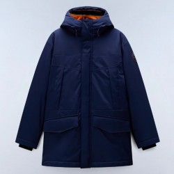NAPAPIJRI ΜΠΟΥΦΑΝ PARKA SERIE 20-22 RELAXED FIT COMFORTEMP ΜΕ ΚΟΥΚΟΥΛΑ ΜΠΛΕ