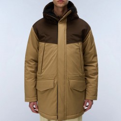NAPAPIJRI ΜΠΟΥΦΑΝ PARKA SERIE 20-22 RELAXED FIT COMFORTEMP ΜΕ ΚΟΥΚΟΥΛΑ ΚΑΦΕ-ΜΠΕΖ