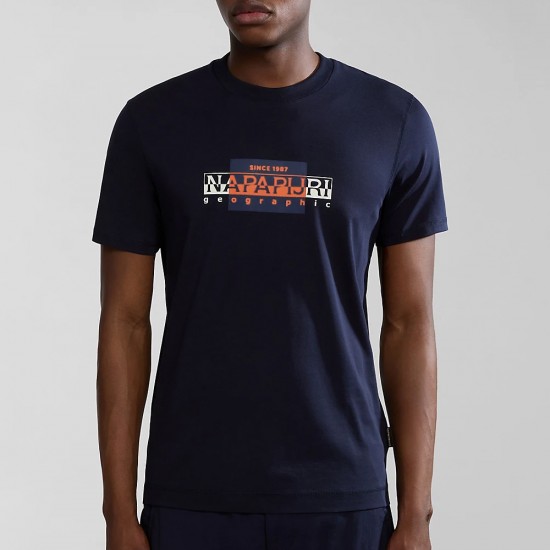 NAPAPIJRI T-SHIRT S-SMALLWOOD REGULAR FIT ΜΠΛΕ NAPAPIJRI T-SHIRT S-SMALLWOOD REGULAR FIT ΜΠΛΕ