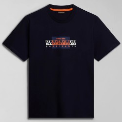 NAPAPIJRI T-SHIRT S-SMALLWOOD REGULAR FIT ΜΠΛΕ