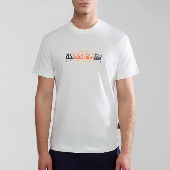 NAPAPIJRI T-SHIRT S-SMALLWOOD REGULAR FIT LOGO ΛΕΥΚΟ NAPAPIJRI T-SHIRT S-SMALLWOOD REGULAR FIT LOGO ΛΕΥΚΟ