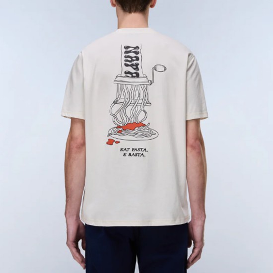 NAPAPIJRI T-SHIRT S-SOL RELAXED FIT BACK PRINT ΕΚΡΟΥ