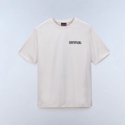 NAPAPIJRI T-SHIRT S-SOL RELAXED FIT BACK PRINT ΕΚΡΟΥ