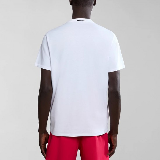 NAPAPIJRI T-SHIRT S-TURIN REGULAR FIT LOGO ΛΕΥΚΟ NAPAPIJRI T-SHIRT S-TURIN REGULAR FIT LOGO ΛΕΥΚΟ