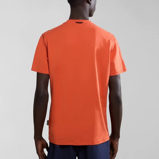 NAPAPIJRI T-SHIRT S-TURIN REGULAR FIT LOGO ΠΟΡΤΟΚΑΛΙ NAPAPIJRI T-SHIRT S-TURIN REGULAR FIT LOGO ΠΟΡΤΟΚΑΛΙ