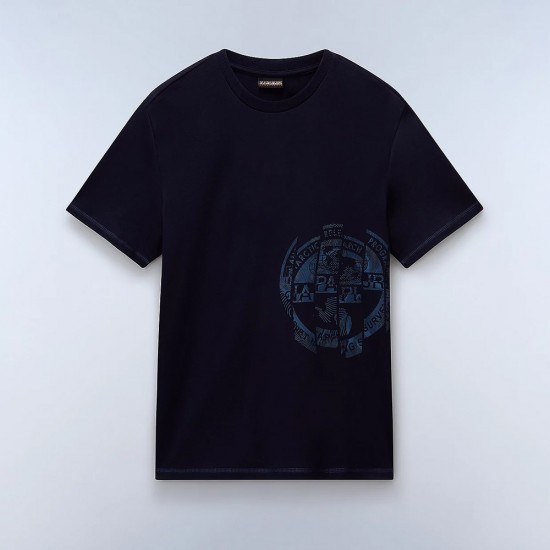 NAPAPIJRI T-SHIRT S-VANNI RELAXED FIT LOGO ΜΠΛΕ NAPAPIJRI T-SHIRT S-VANNI RELAXED FIT LOGO ΜΠΛΕ