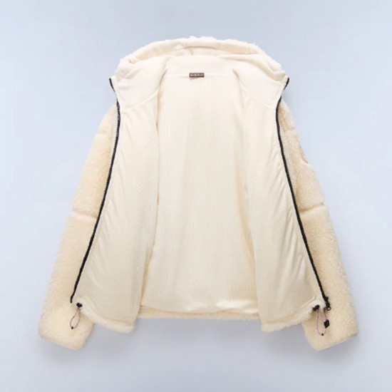NAPAPIJRI ΖΑΚΕΤΑ FLEECE TIRES LOOSE PREMIUM FIT THERMO SHERPA ΜΕ ΚΟΥΚΟΥΛΑ ΕΚΡΟΥ NAPAPIJRI ΖΑΚΕΤΑ FLEECE TIRES LOOSE PREMIUM FIT THERMO SHERPA ΜΕ ΚΟΥΚΟΥΛΑ ΕΚΡΟΥ