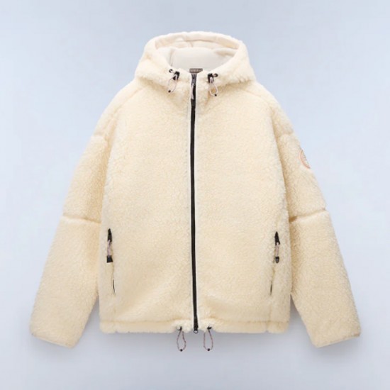NAPAPIJRI ΖΑΚΕΤΑ FLEECE TIRES LOOSE PREMIUM FIT THERMO SHERPA ΜΕ ΚΟΥΚΟΥΛΑ ΕΚΡΟΥ NAPAPIJRI ΖΑΚΕΤΑ FLEECE TIRES LOOSE PREMIUM FIT THERMO SHERPA ΜΕ ΚΟΥΚΟΥΛΑ ΕΚΡΟΥ
