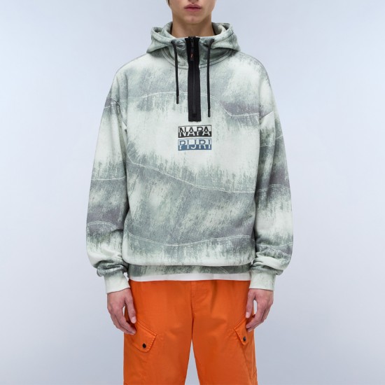 NAPAPIJRI ΦΟΥΤΕΡ HOODIE B-TORA LOOSE PREMIUM FIT LOGO ΜΕΝΤΑ