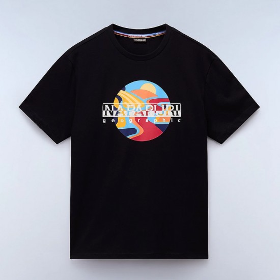 NAPAPIJRI T-SHIRT VALDOR RELAXED FIT LOGO ΜΑΥΡΟ NAPAPIJRI T-SHIRT VALDOR RELAXED FIT LOGO ΜΑΥΡΟ
