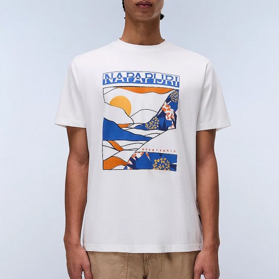 NAPAPIJRI T-SHIRT VALDOR RELAXED FIT LOGO ΛΕΥΚΟ NAPAPIJRI T-SHIRT VALDOR RELAXED FIT LOGO ΛΕΥΚΟ