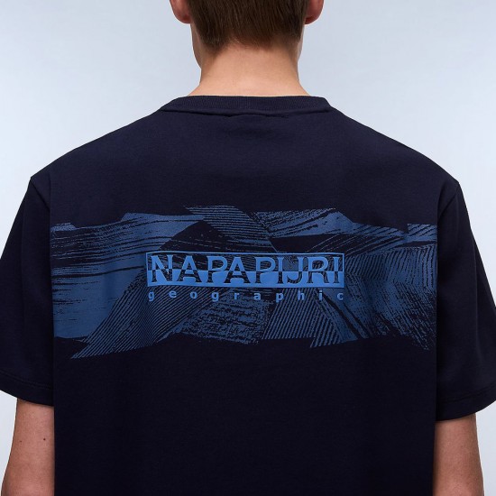 NAPAPIJRI T-SHIRT S-VANNI RELAXED FIT LOGO ΜΠΛΕ NAPAPIJRI T-SHIRT S-VANNI RELAXED FIT LOGO ΜΠΛΕ