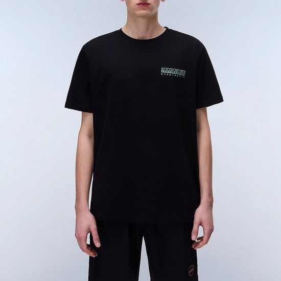 NAPAPIJRI T-SHIRT S-VIGNONI BACK RELAXED FIT ΜΑΥΡΟ NAPAPIJRI T-SHIRT S-VIGNONI BACK RELAXED FIT ΜΑΥΡΟ
