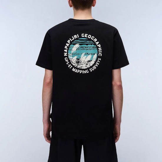NAPAPIJRI T-SHIRT S-VIGNONI BACK RELAXED FIT ΜΑΥΡΟ NAPAPIJRI T-SHIRT S-VIGNONI BACK RELAXED FIT ΜΑΥΡΟ