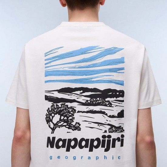NAPAPIJRI T-SHIRT S-VIGNONI BACK RELAXED FIT ΛΕΥΚΟ NAPAPIJRI T-SHIRT S-VIGNONI BACK RELAXED FIT ΛΕΥΚΟ