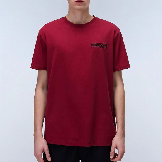 NAPAPIJRI T-SHIRT S-VIGNONI BACK RELAXED FIT ΜΠΟΡΝΤΟ