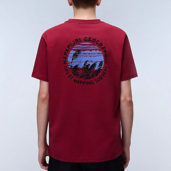 NAPAPIJRI T-SHIRT S-VIGNONI BACK RELAXED FIT ΜΠΟΡΝΤΟ