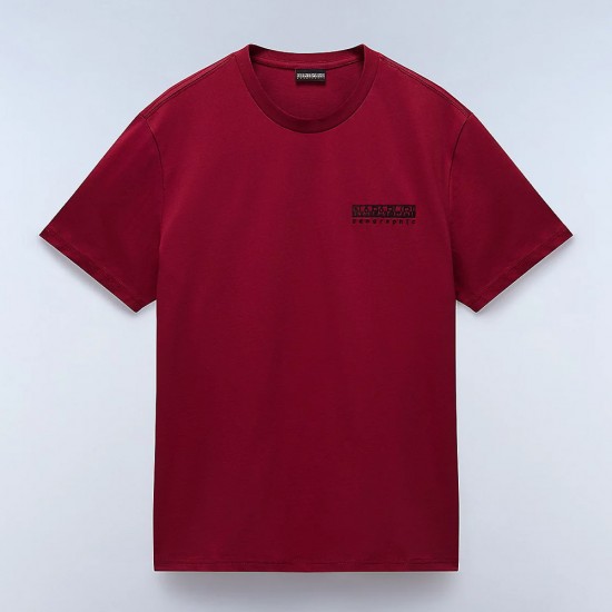 NAPAPIJRI T-SHIRT S-VIGNONI BACK RELAXED FIT ΜΠΟΡΝΤΟ