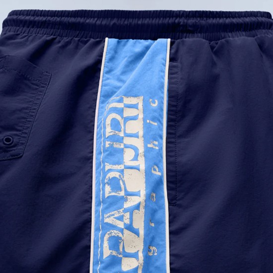 NAPAPIJRI ΜΑΓΙΟ V-REFLECT RELAXED FIT LOGO ΜΠΛΕ