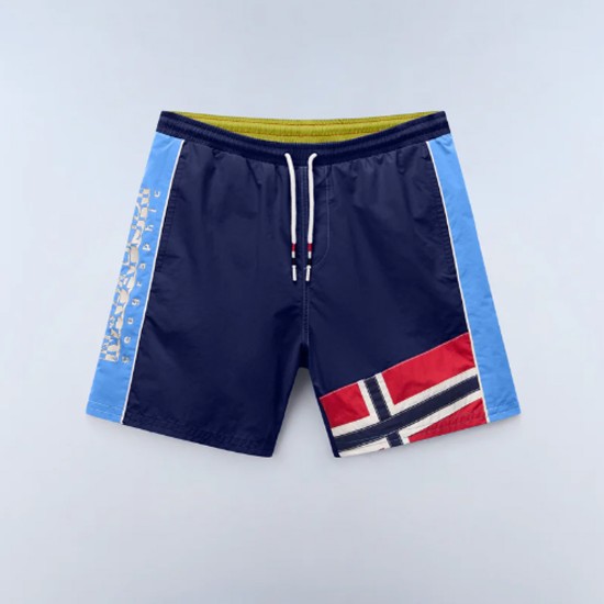 NAPAPIJRI ΜΑΓΙΟ V-REFLECT RELAXED FIT LOGO ΜΠΛΕ