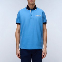 NAPAPIJRI POLO E-ZERI RELAXED FIT LOGO ΣΙΕΛ