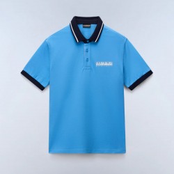 NAPAPIJRI POLO E-ZERI RELAXED FIT LOGO ΣΙΕΛ