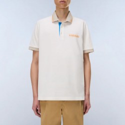NAPAPIJRI POLO E-ZERI RELAXED FIT LOGO ΕΚΡΟΥ