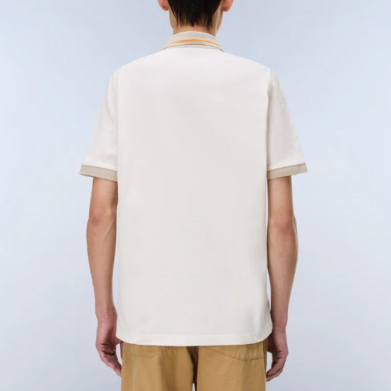 NAPAPIJRI POLO E-ZERI RELAXED FIT LOGO ΕΚΡΟΥ