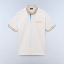NAPAPIJRI POLO E-ZERI RELAXED FIT LOGO ΕΚΡΟΥ