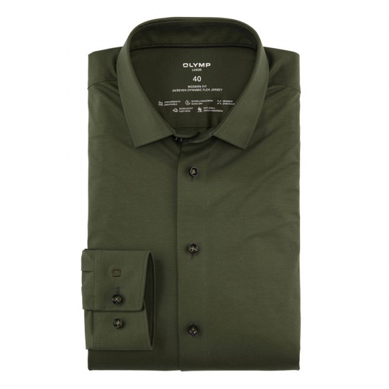 OLYMP ΠΟΥΚΑΜΙΣΟ MODERN FIT EASY IRON ΠΡΑΣΙΝΟ