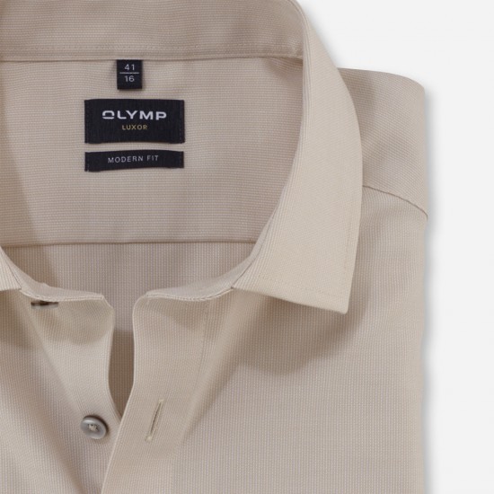 OLYMP ΠΟΥΚΑΜΙΣΟ LUXOR MODERN FIT ΜΙΚΡΟΣΧΕΔΙΟ ΜΠΕΖ