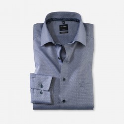 Πουκάμισο Modern Fit Business Shirt Global Kent OLYMP (μπλε)