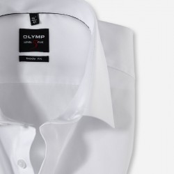 Γαμπριάτικο πουκάμισο Slim fit Luxor Soirée New York Kent OLYMP (λευκό)
