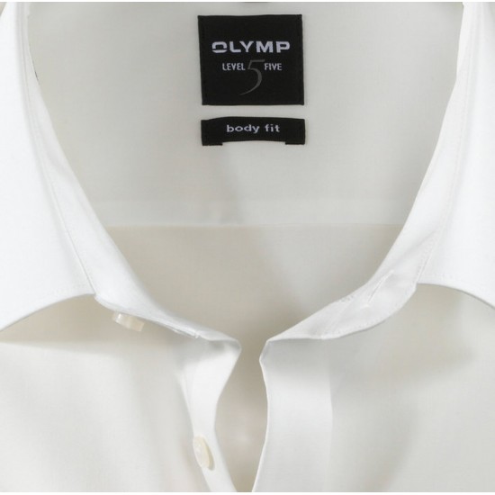 Γαμπριάτικο πουκάμισο Slim fit Luxor Soirée New York Kent OLYMP (ιβουάρ)