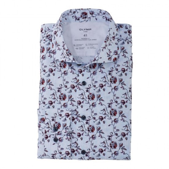 OLYMP ΠΟΥΚΑΜΙΣΟ MODERN FIT FLORAL ΠΟΛΥΧΡΩΜΟ