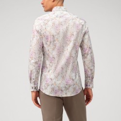 OLYMP ΠΟΥΚΑΜΙΣΟ BODY FIT ALLOVER PRINT ΠΟΛΥΧΡΩΜΟ